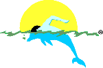 Swimming man/dolphin
